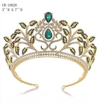 Gold Plated Big Drop Water King Alloy Crown