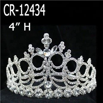 Valentine Rhinestone Small Tiara Pageant Crown