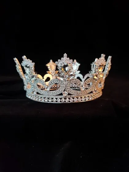 Full Round Crowns Circle Crown Rhinestone Custom Tiara